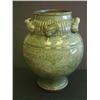 Image 1 : Green vase with design of frogs around collar