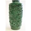 Image 3 : Pottery emerald green vase with Buddha on collar