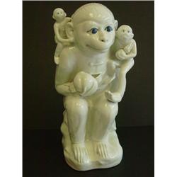 Porcelain "Monkey with Monkeys on Shoulders"