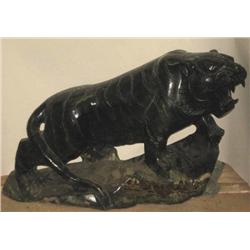 Black jade stone carving of "Tiger"
