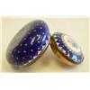 Image 4 : 18th or 19th c. enamel pill box & salt cellar