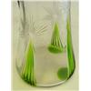 Image 3 : Art Nouveau style green & clear glass pitcher