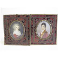Pair of miniature portraits