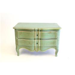18th c. Louis XV green painted miniature dresser