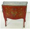 Image 1 : 20th c. porcelain top bronze mounted commode