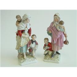 Pair 19thc. KPM porcelain groupings