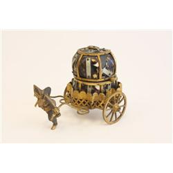 Rare 19th c. bronze tortoise shell inkwell