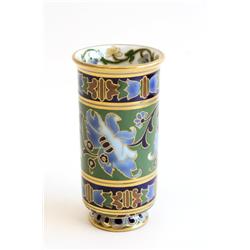 19th c. Hungarian porcelain floral vase