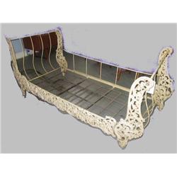 Large painted iron day bed