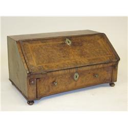 18th/19th c. burled walnut lap desk