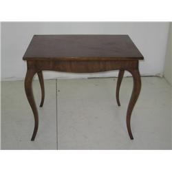 Banded walnut coffee table