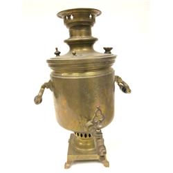19th c. Russian brass samovar