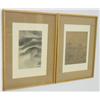 Image 1 : Pair of framed & matted prints
