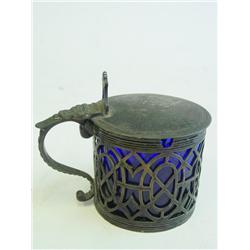 18th c. sterling silver hallmarked mustard pot