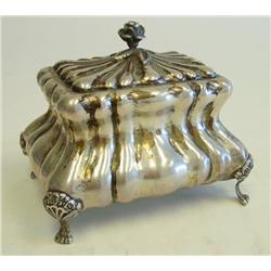 Antique  Judaica silver etrog box