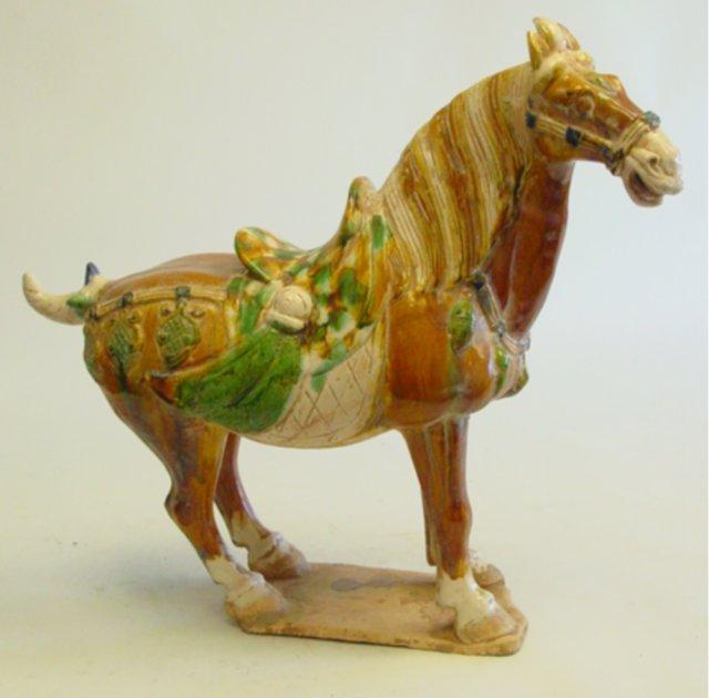 Tang Dynasty porcelain "Horse" on base