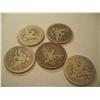 Image 2 : Lot of 5 Silver Barber Quarters