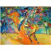 Image 1 : LeRoy Neiman Serigraph "Adriano, World Class Bull Rider on Little Yellow Jacket"