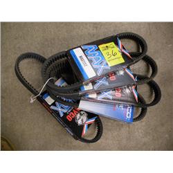5 unused vintage snowmobile belts