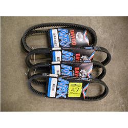5 unused vintage snowmobile belts