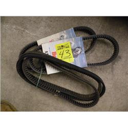 5 unused vintage snowmobile belts