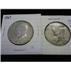Image 1 : 1967 & 68 40% SILVER KENNEDY HALF DOLLARS