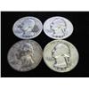 Image 1 : 4 WASHINGTON SILVER QUARTERS