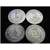 Image 2 : 4 WASHINGTON SILVER QUARTERS