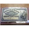 Image 1 : 1900 CANADA 25 CENT FRACTIONAL CURRENCY