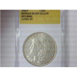 1896 MORGAN SILVER DOLLAR NPG MS65