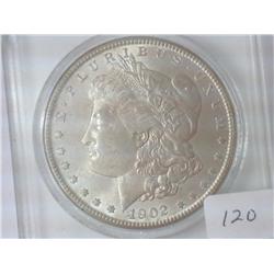 1902-O MORGAN SILVER DOLLAR (UNC)