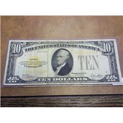 1928 US $10 GOLD CERTIFICATE