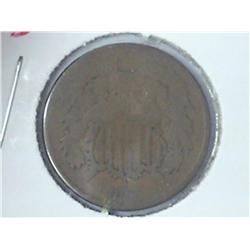 1865 TWO CENT PIECE