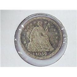 1857 SEATED LIBERTY HALF DIME