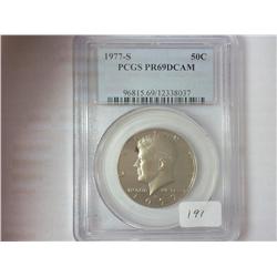 1977-S KENNEDY HALF DOLLAR PCGS PR69DCAM
