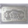 Image 1 : 1 TROY OZ SILVER INGOT HAS BUFFALO ON IT