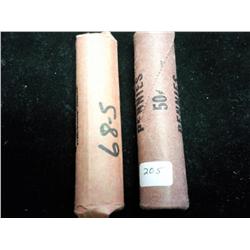 ROLLS OF 1968-D/S LINCOLN CENTS UNC