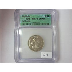 2003-S ALABAMA QUARTER ICG PR70 DCAM