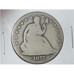 1877-CC SEATED LIBERTY HALF DOLLAR