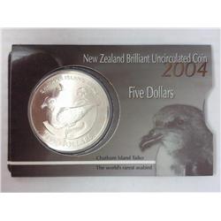 2004 NEW ZEALAND $5 (BRILLIANT UNC)