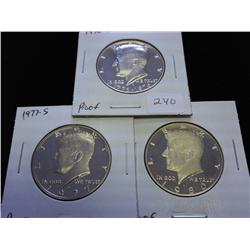 1976-S, 77-S & 80-S KENNEDY HALF DOLLARS
