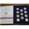 Image 2 : US MINT AMERICAS 1ST MEDALS 11 PIECE PEWTER SET