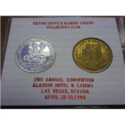 2 CASINO CHIPS 1 IS 1 OZ SILVER