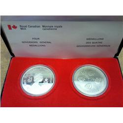 CANADA 4 GOVERNERS GENERAL MEDALLIONS