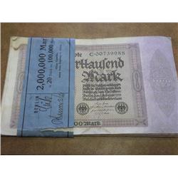 20-1923 GERMAN 100,000 MARK INFLATION NOTES