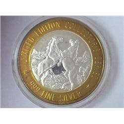 PRESIDENT CASINO $10 SILVER TOKEN (UNC)