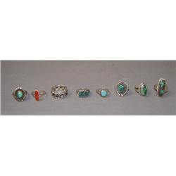 8 NAVAJO RINGS
