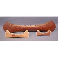 THREE CHIPPEWA CANOES