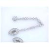 Image 2 : 14k White Gold Dangling Earrings with Diamonds