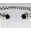 Image 2 : David Yurman Silver /14K Gold, Onyx Bangle.
